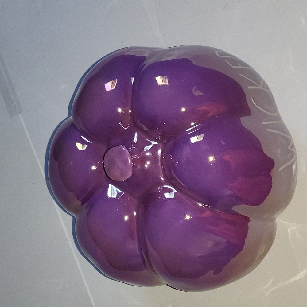 Rae Dunn WICKED iridescent Halloween PUMPKIN - Picture 2 of 3